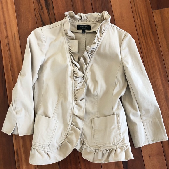 Talbots Jackets & Blazers - Talbots 3/4 Sleeve Ruffle Jacket / Blazer